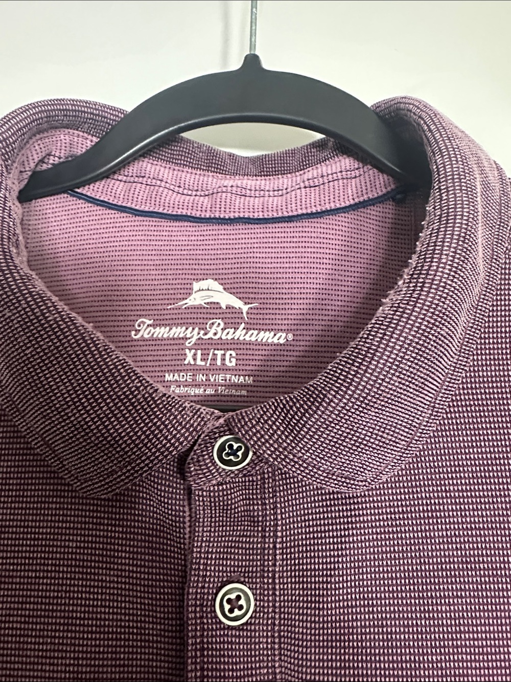 Tommy Bahama Men's Long Sleeve Polo Shirt size XL Mauve Purple - Picture 5 of 16